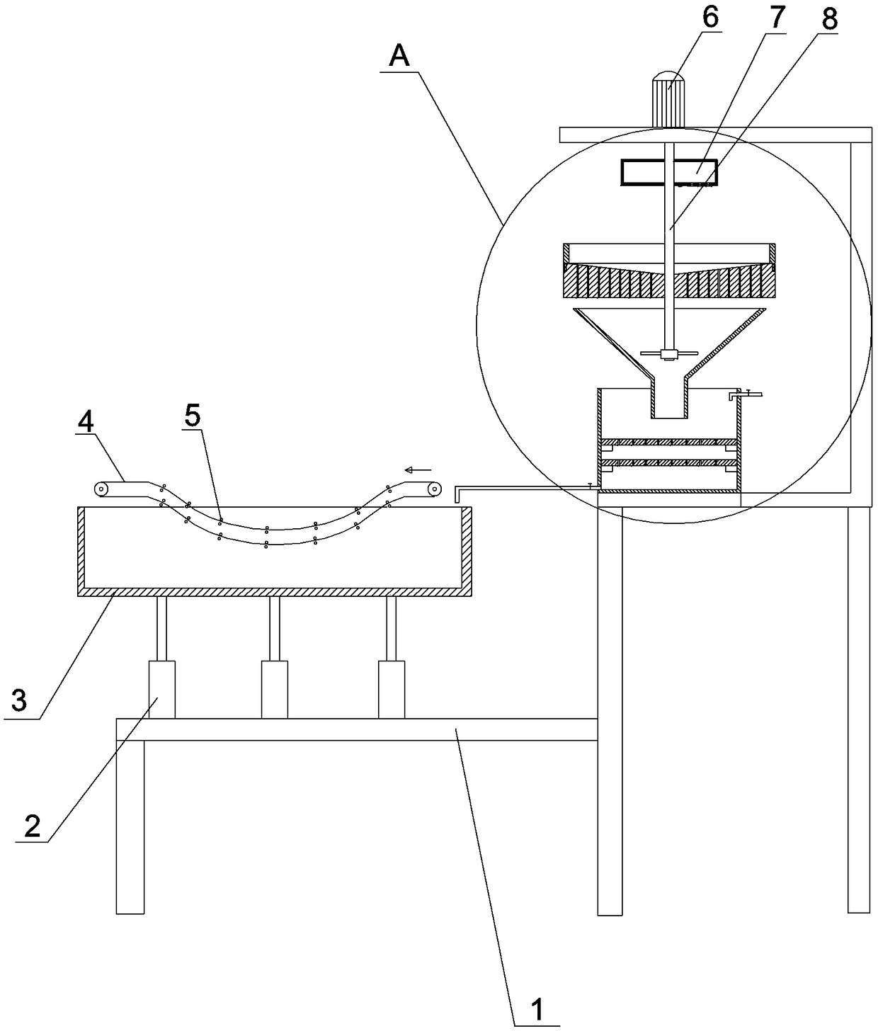 Kiwi fruit processing device