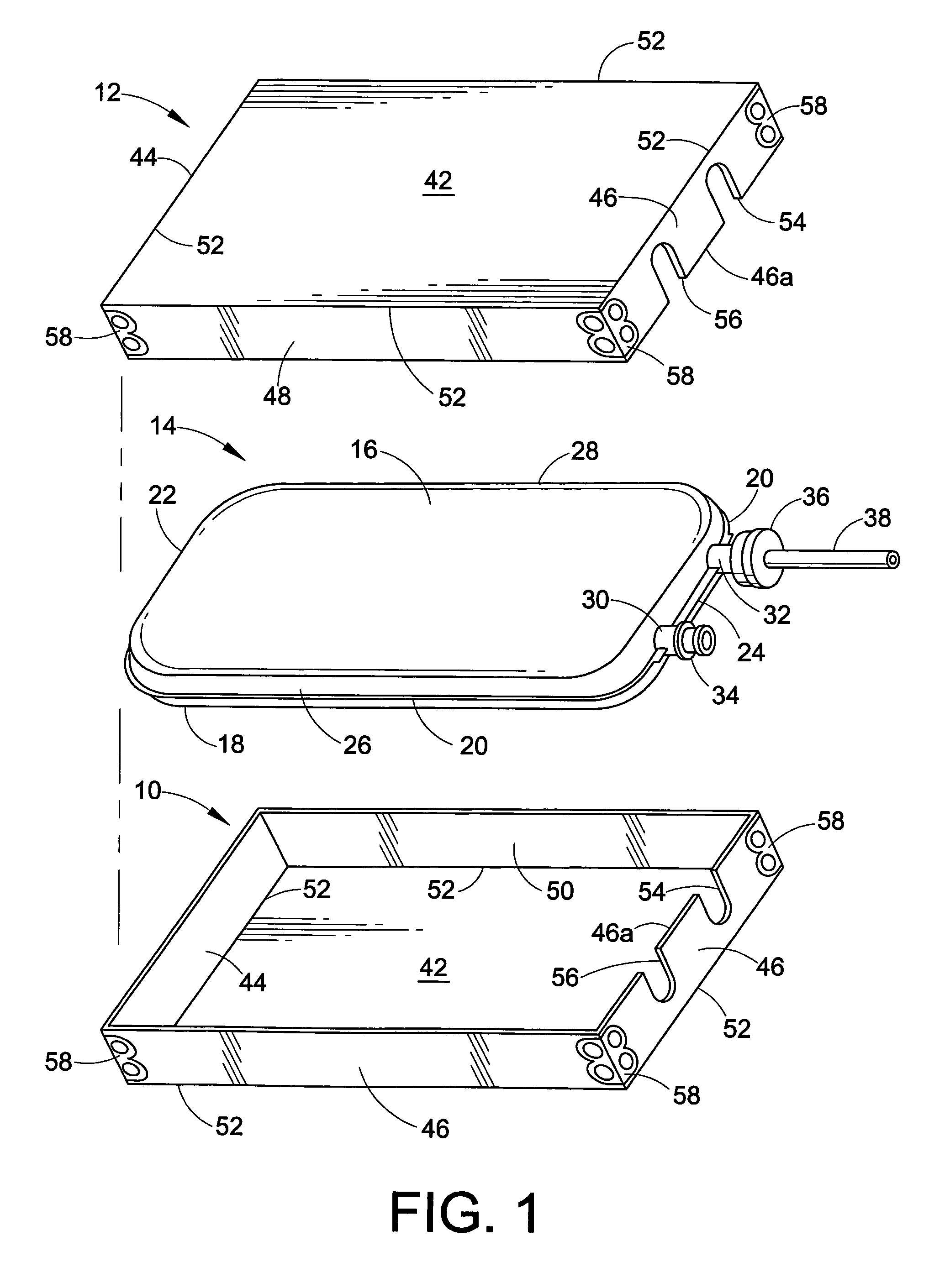 Enclosure for ink reservoir bag