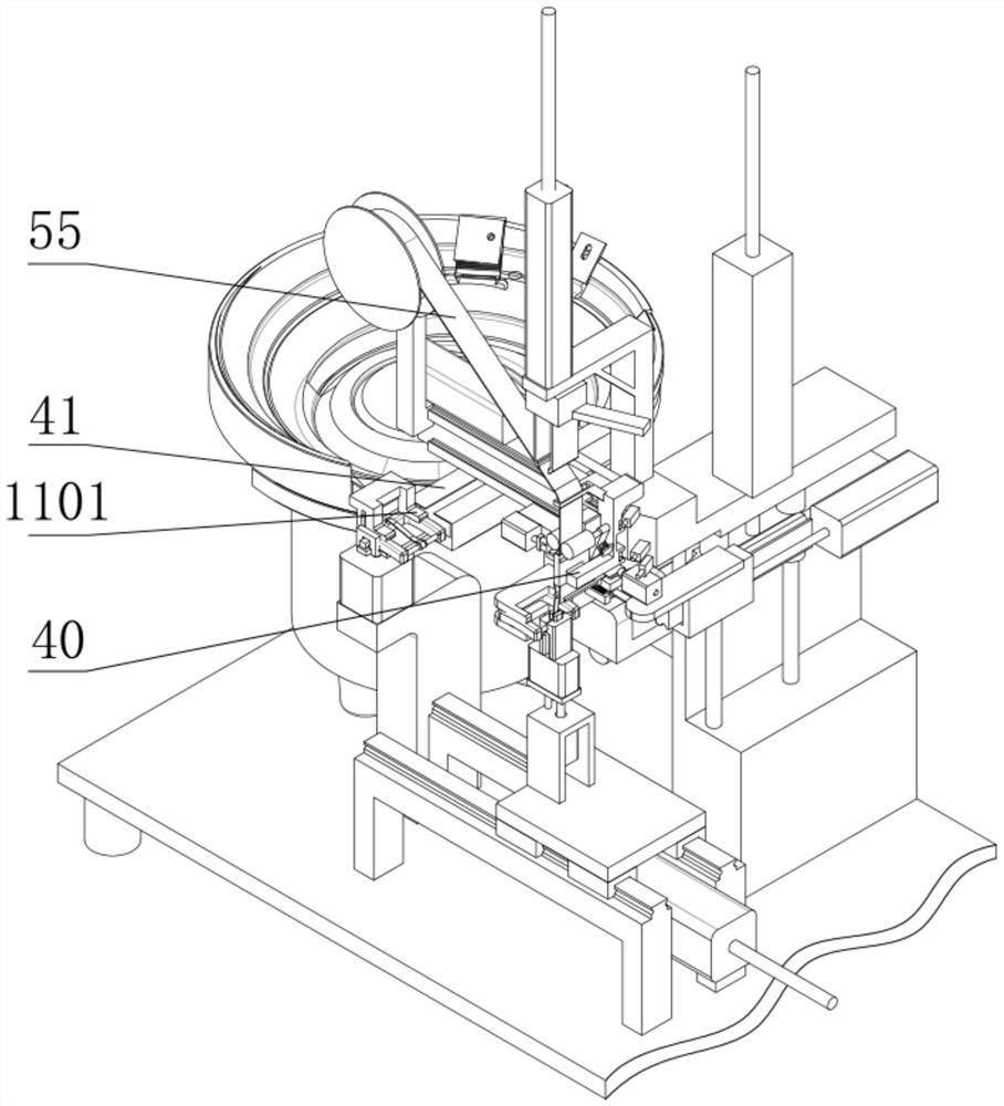 A shoelace buckle automatic threading machine and its application