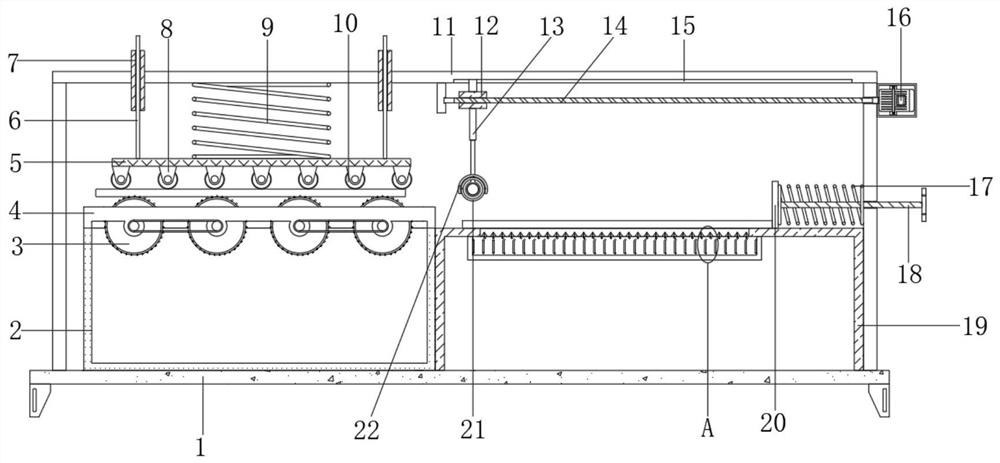 Plate gluing and pressing device for furniture processing