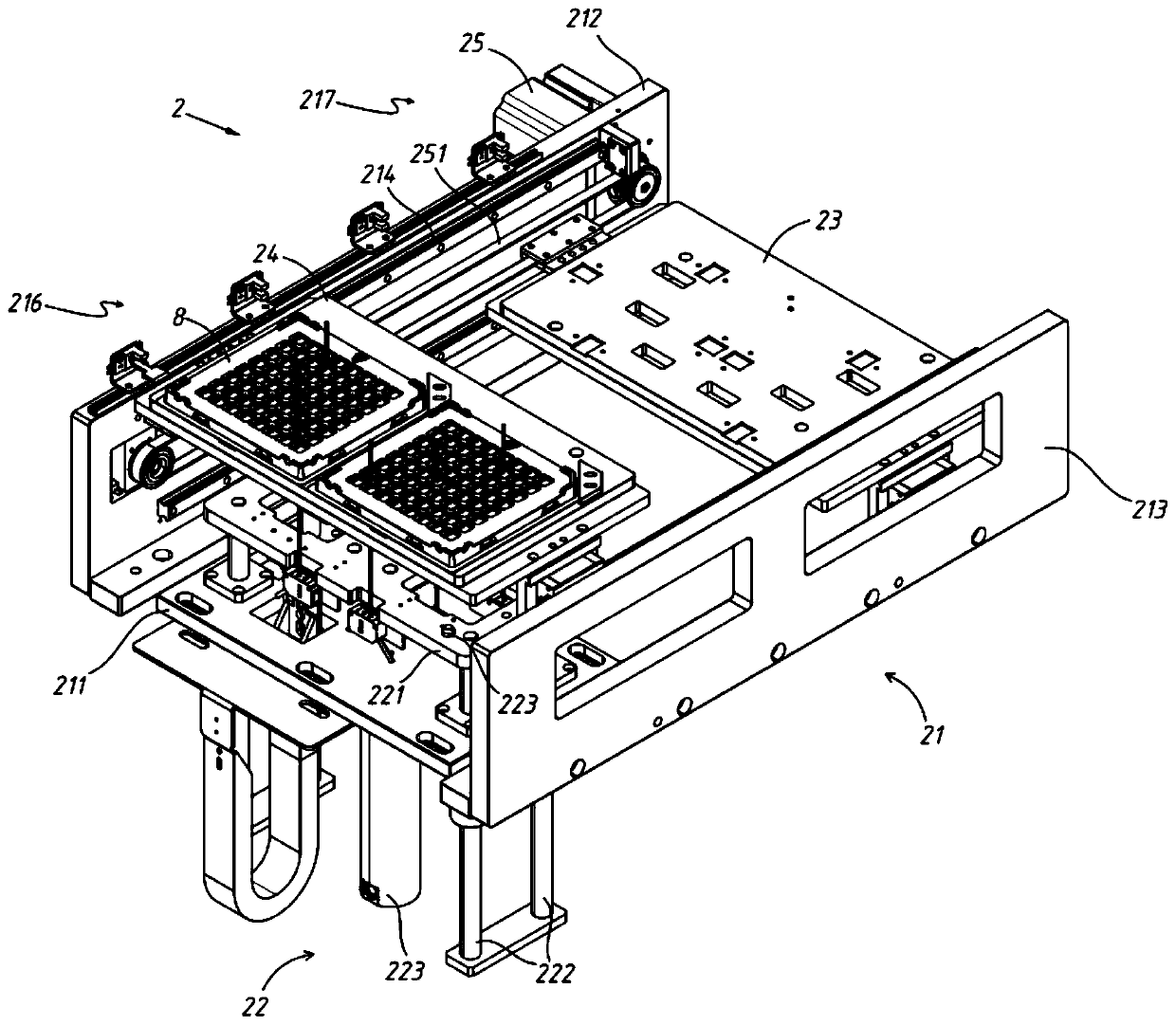 Synchronous alternate type feeding mechanism