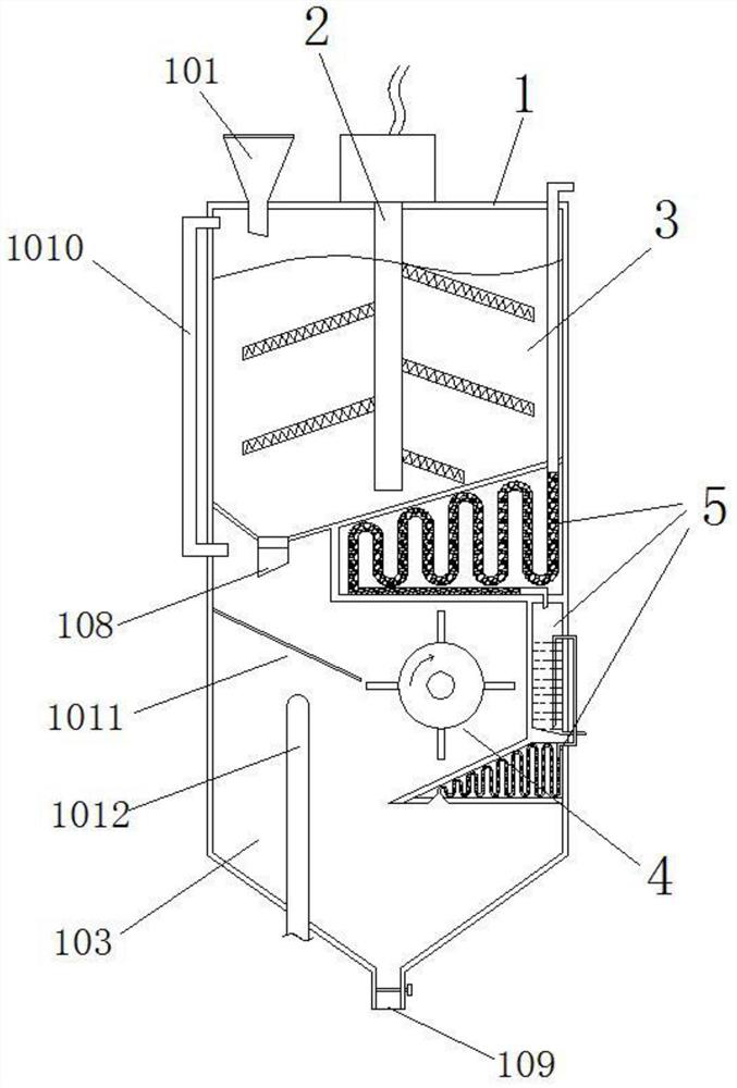 Residual blood burning treatment device for drug clinical test