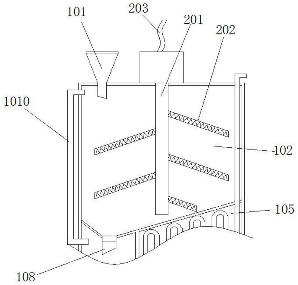 Residual blood burning treatment device for drug clinical test