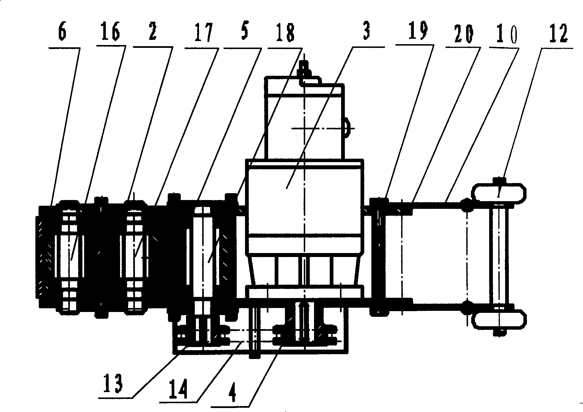 Pneumatic wedging pushing method and apparatus thereof