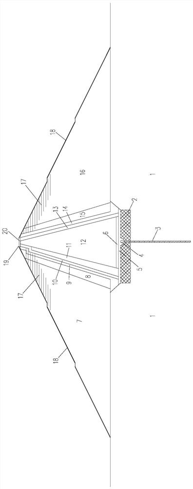 Clay core wall dam with anti-permeation and self-healing functions and implementation method of clay core wall dam