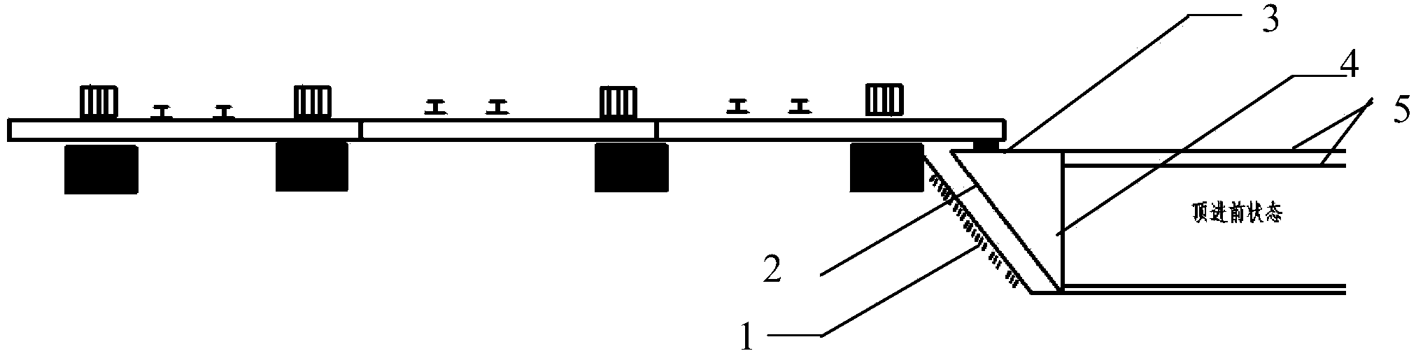 Deep water silt layer geological large-span multi-line reinforcing system and jacking culvert construction method