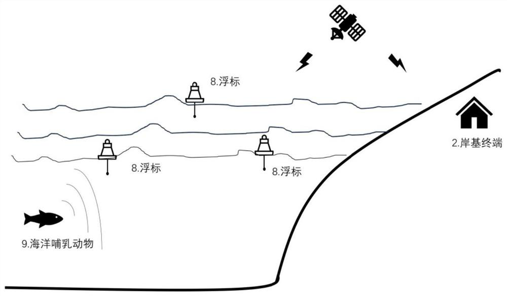 Distributed online monitoring system for underwater sound production of marine mammals