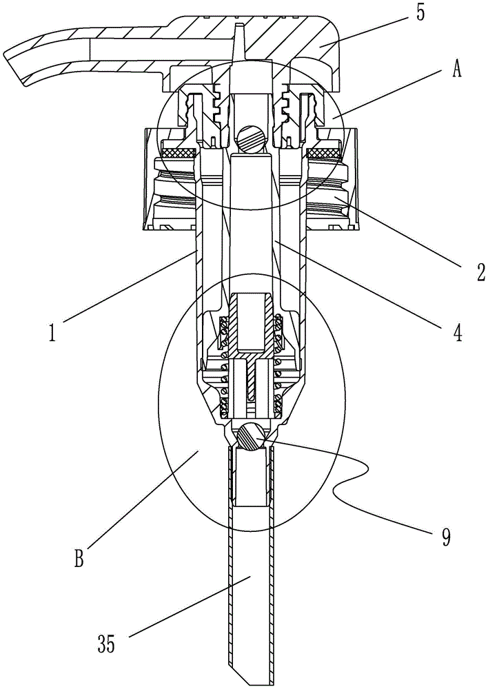 A simplified structure lotion pump