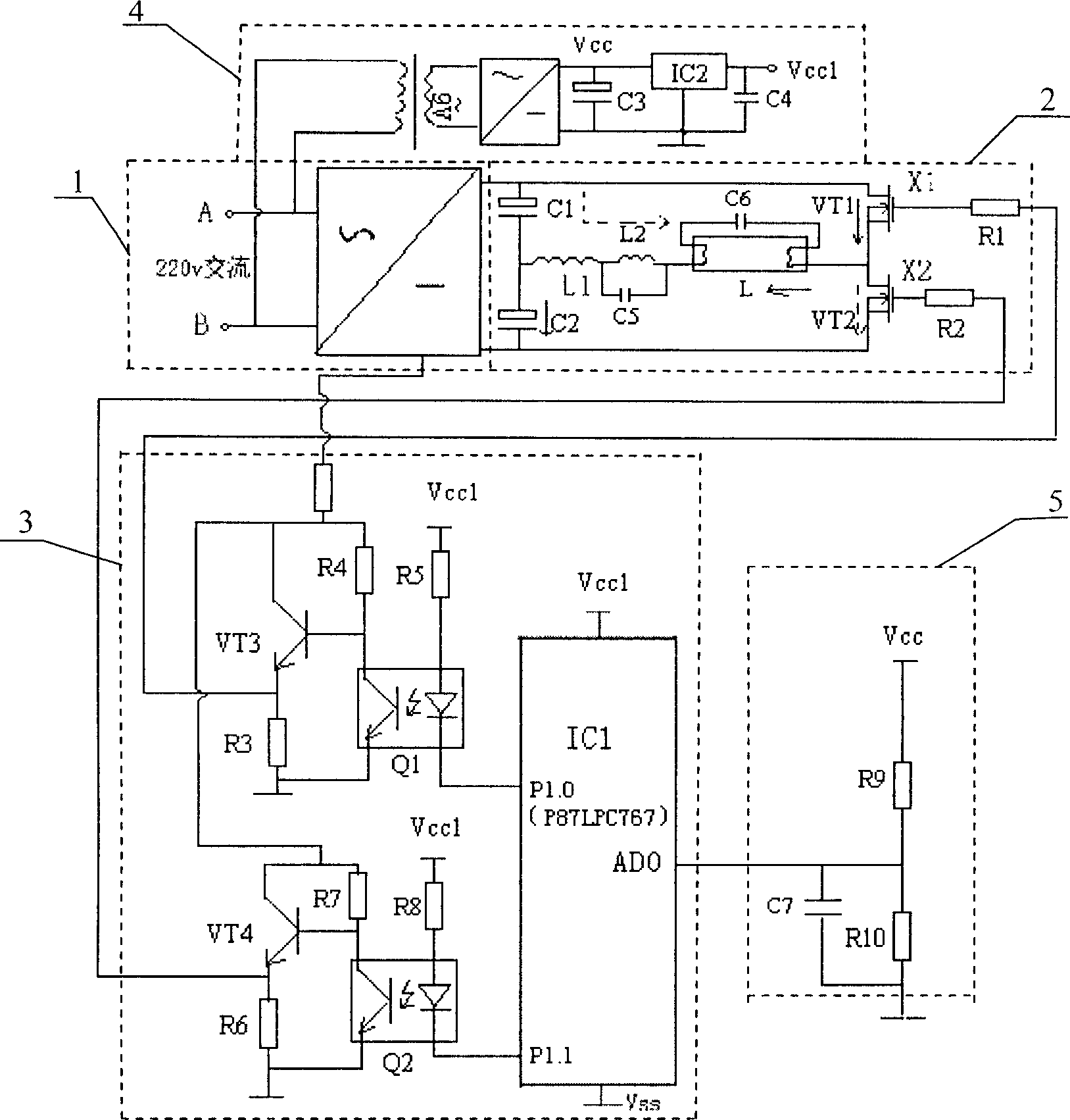 Electronic ballast and operating method