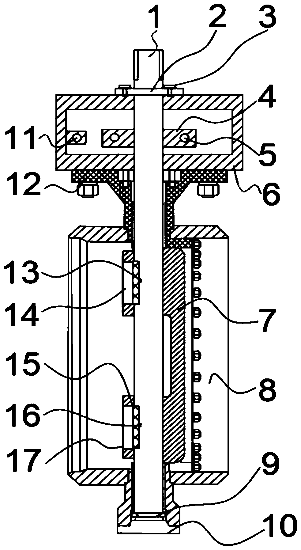 High-pressure-difference butterfly valve structure