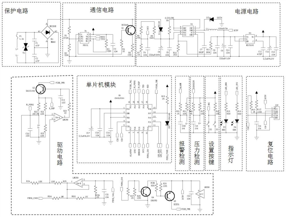 Intelligent fire extinguishing control module