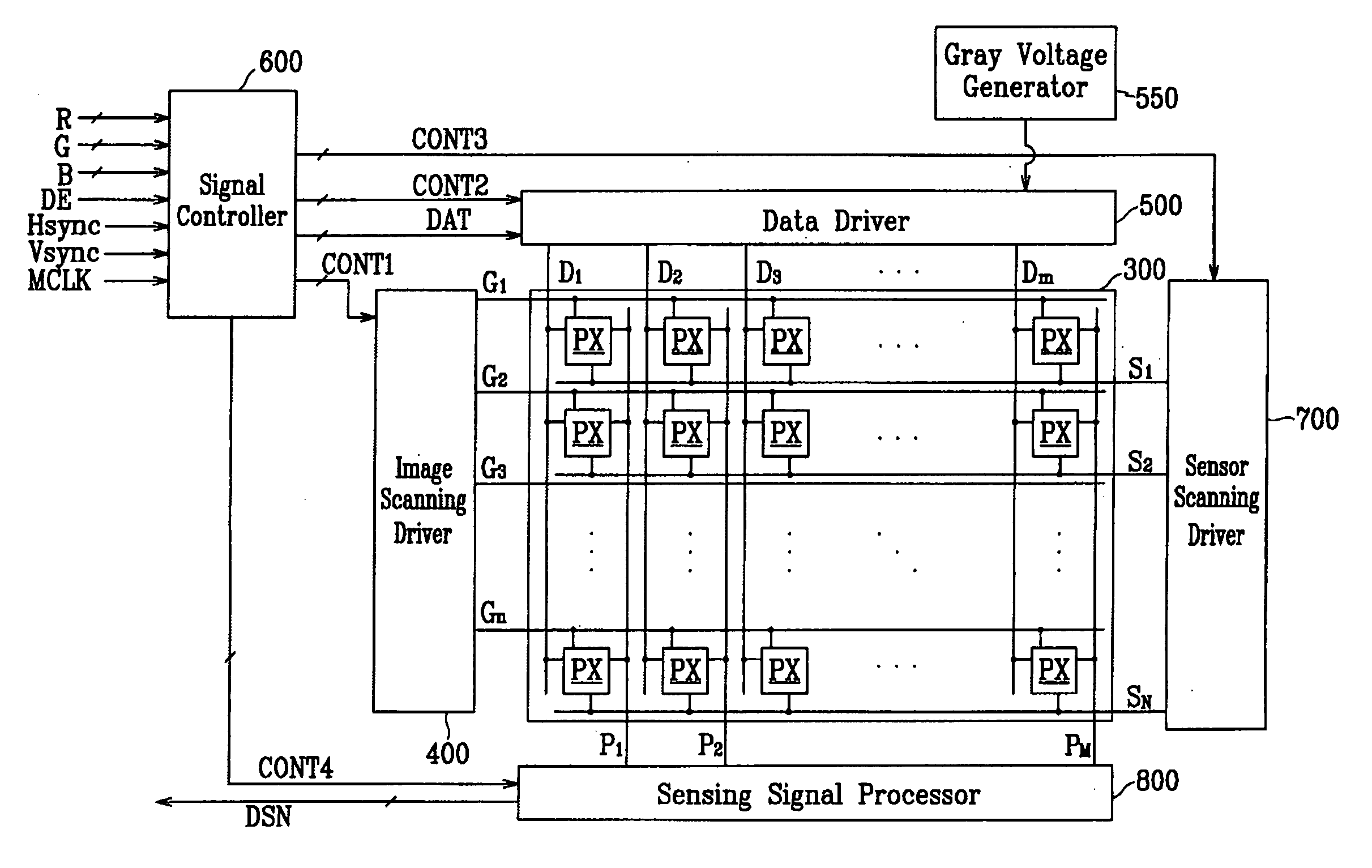 Display device including sensing elements