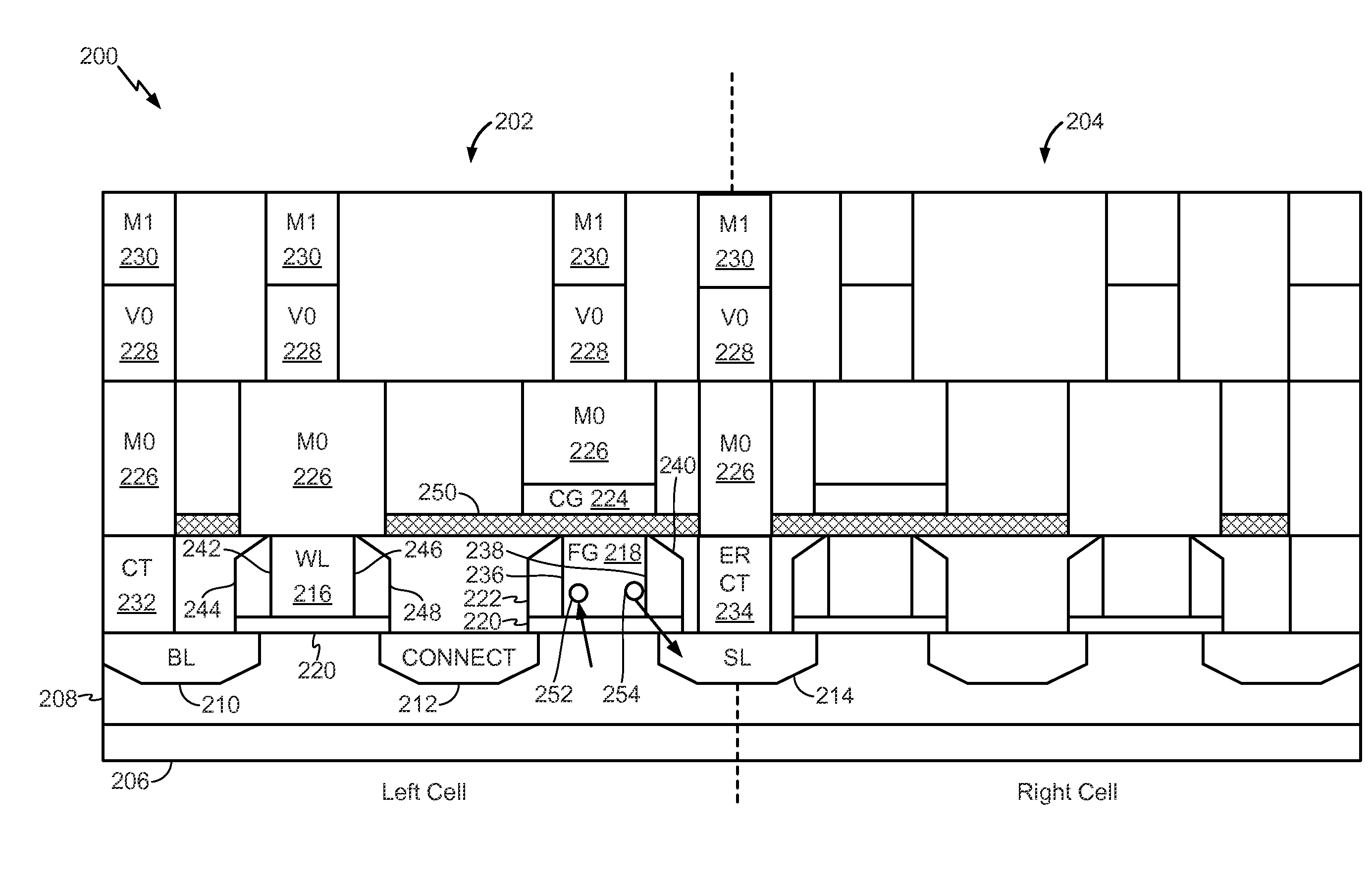 Flash memory cell with capacitive coupling between a metal floating gate and a metal control gate