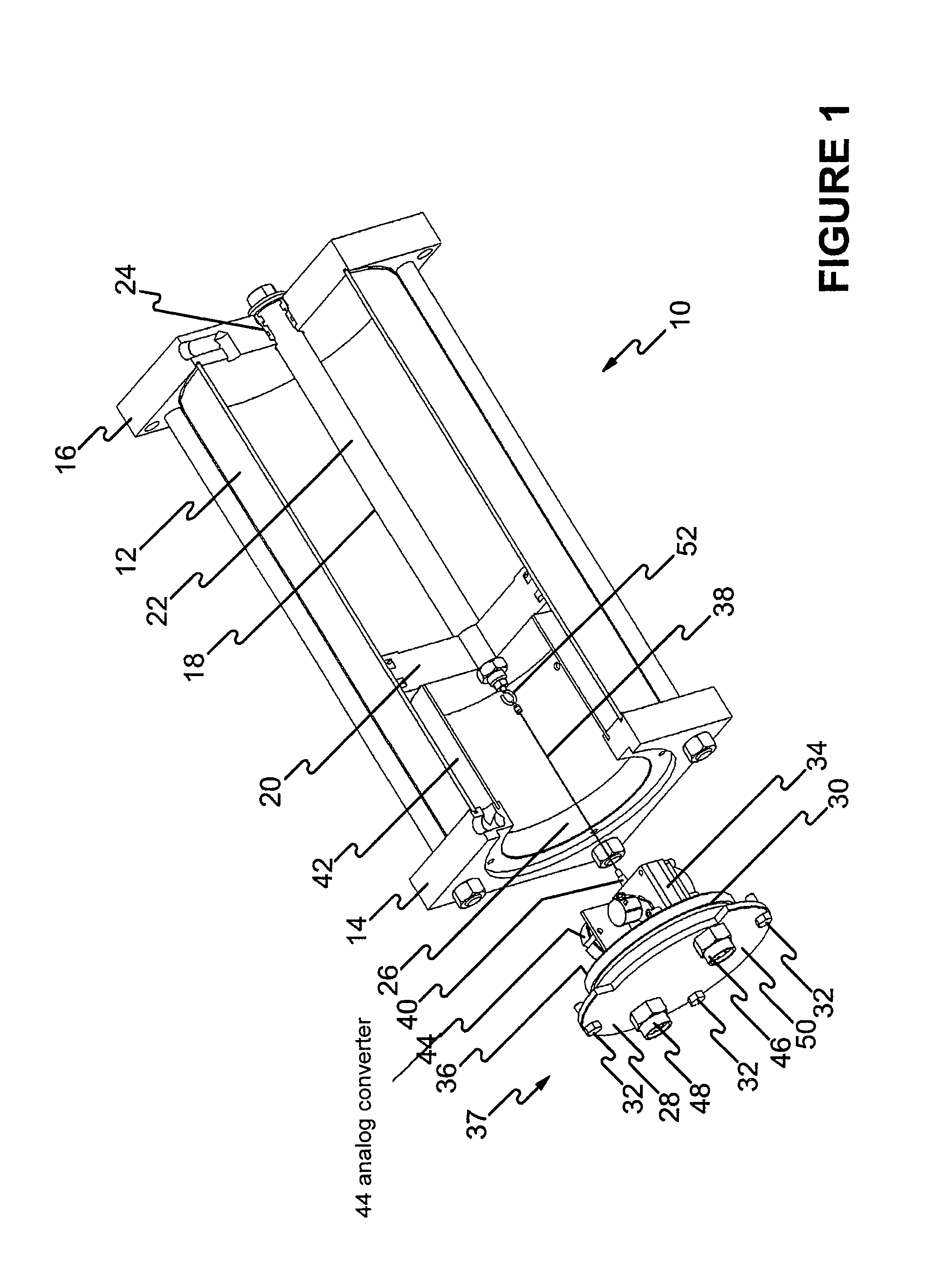 Fluid-powered actuator having an internal position sensor and a sensor module therefor