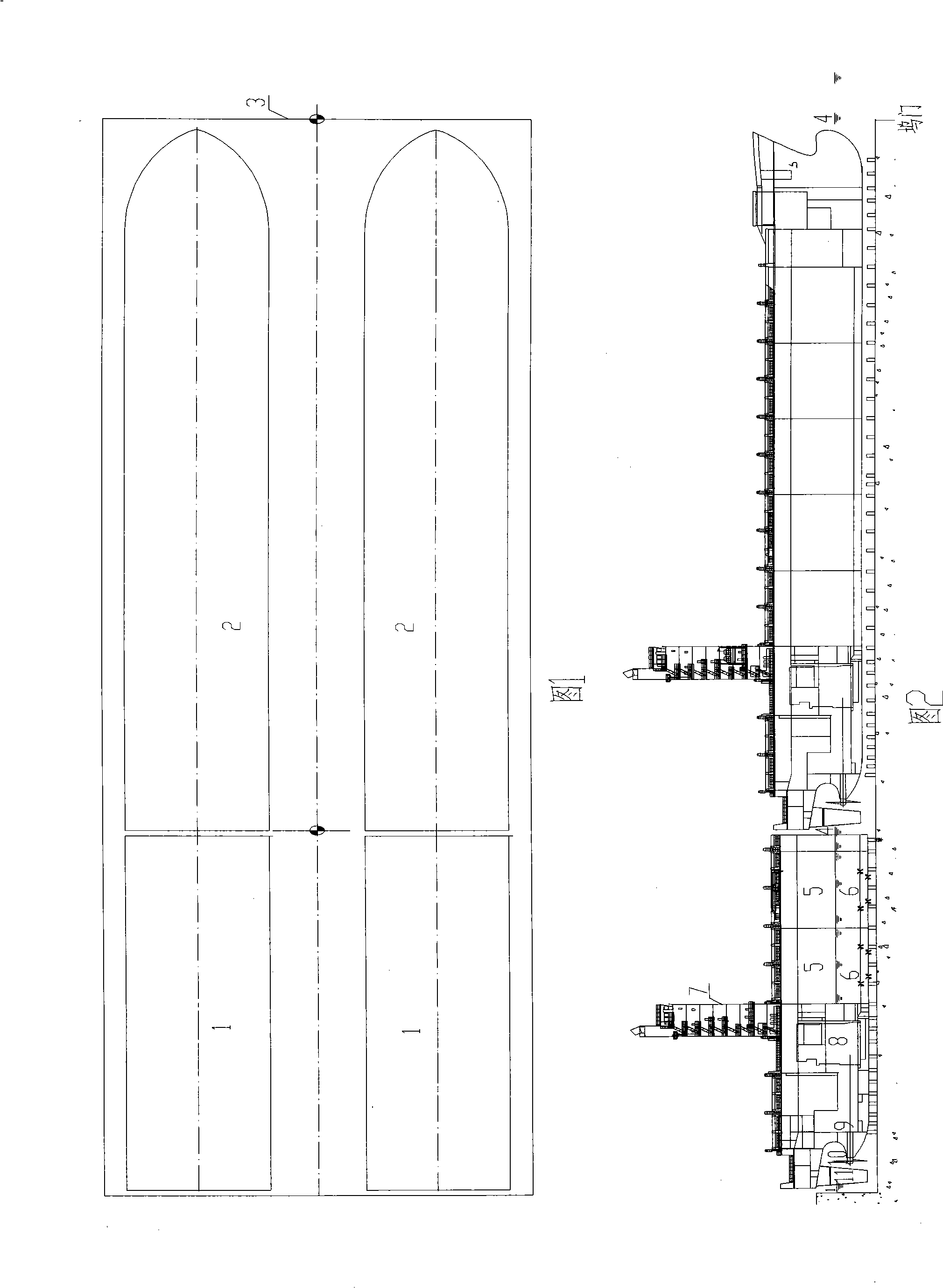 Dock non-dry type multi-boat construction method