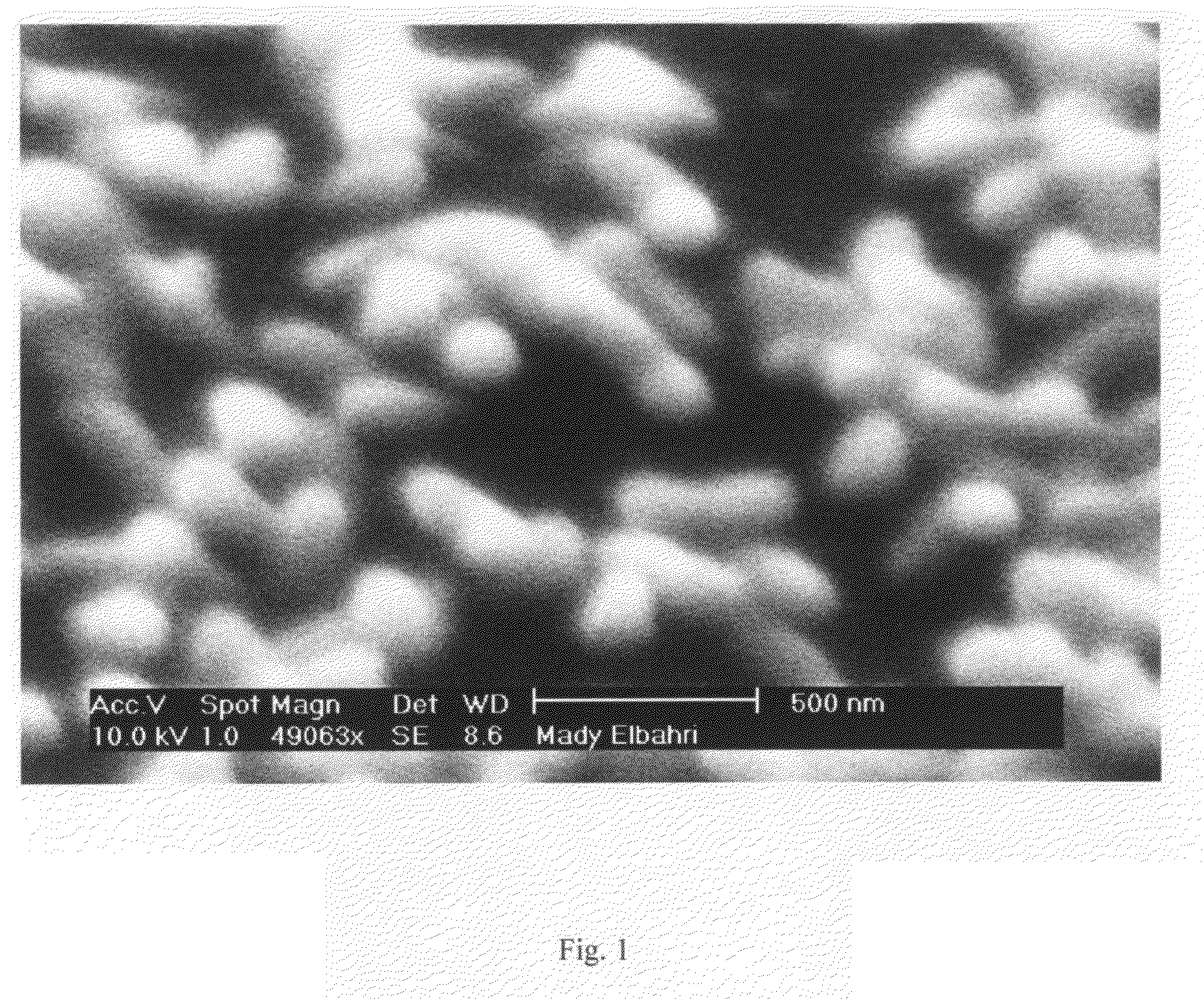 Method for producing nanostructures on a substrate