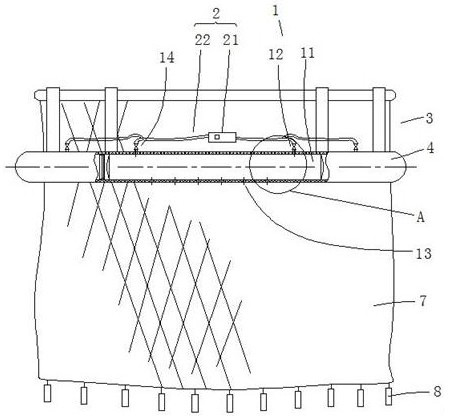 Automatic control sinking and floating device for deep-sea aquaculture net cage