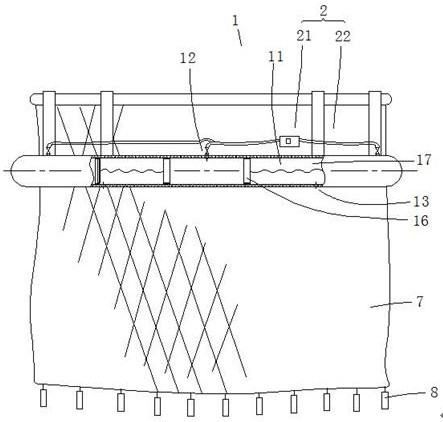 Automatic control sinking and floating device for deep-sea aquaculture net cage