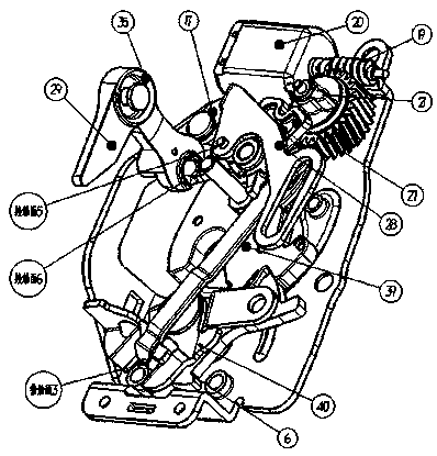 17 B multi-functional door lock assembly