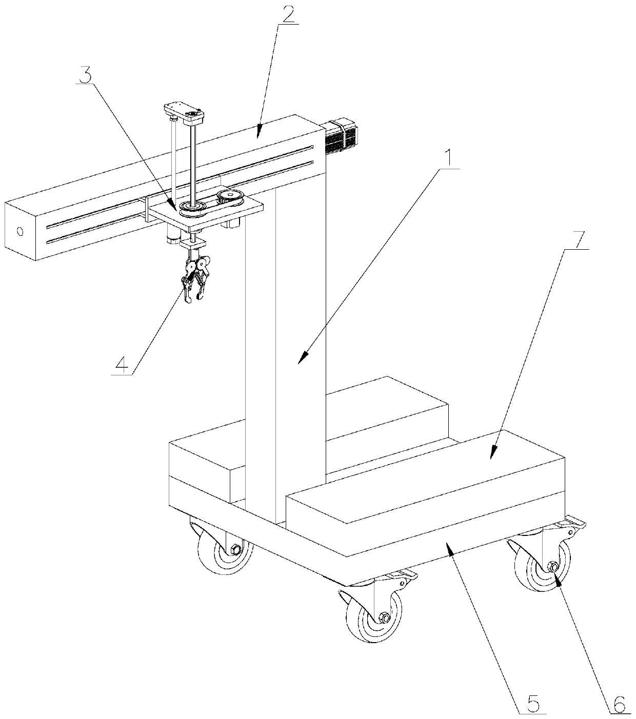 Stacking device for power equipment