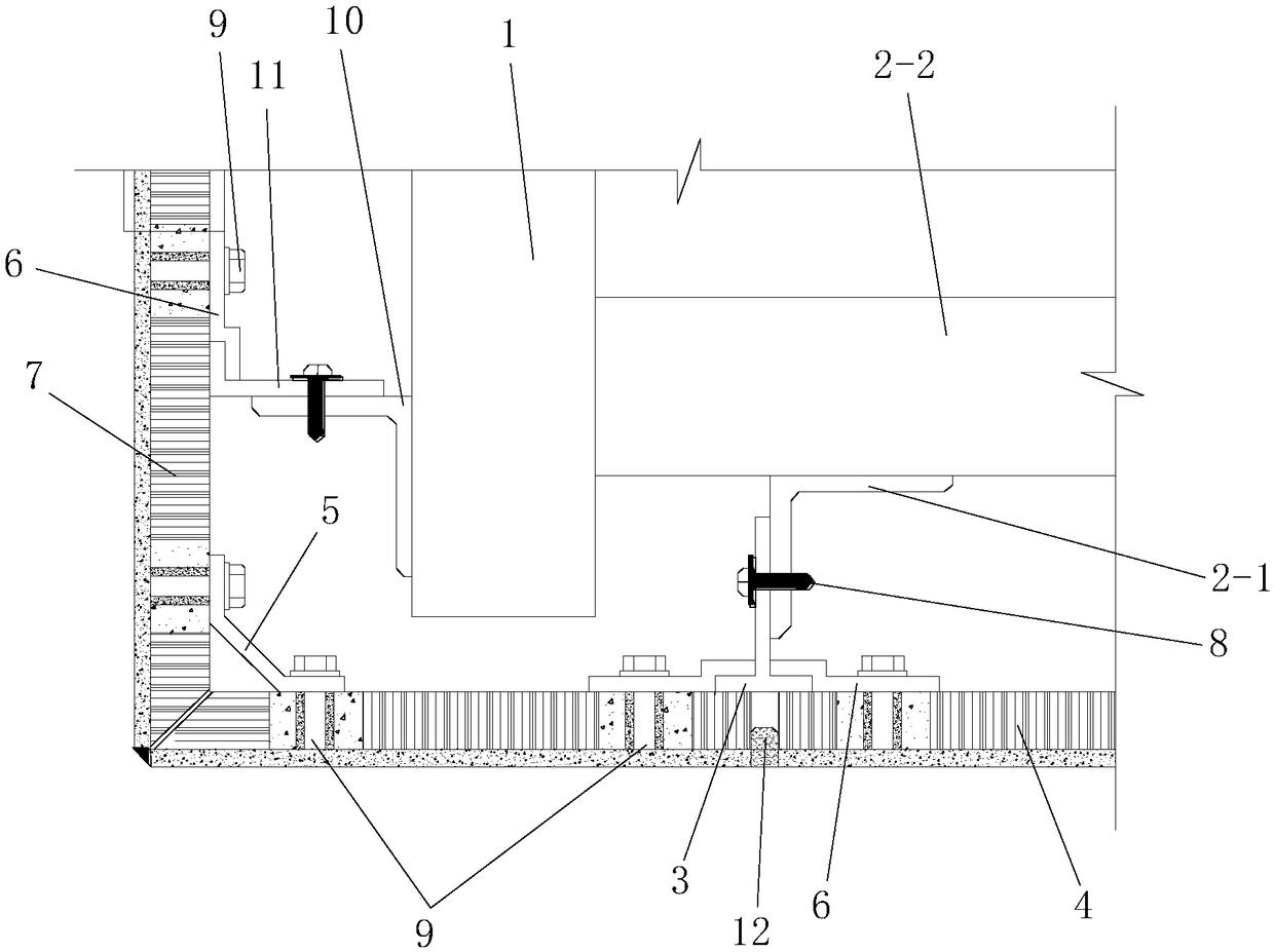 Construction method of stone aluminum honeycomb composite panel ceiling based on t-shaped and z-shaped pendants