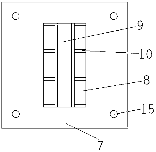 Combined one-way hinge for right-angle test piece loading test