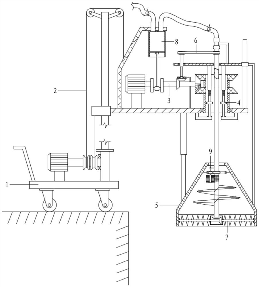 Riverway anti-blocking type environment-friendly dredging vehicle and dredging method