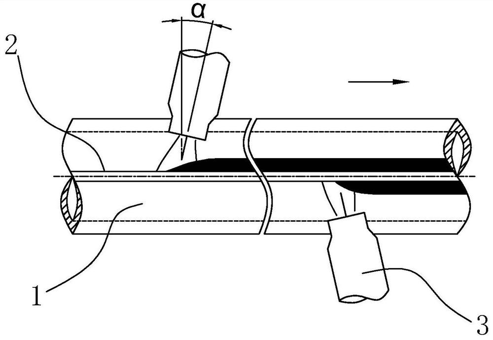 A kind of sa-213 S30432 material membrane tube screen welding method