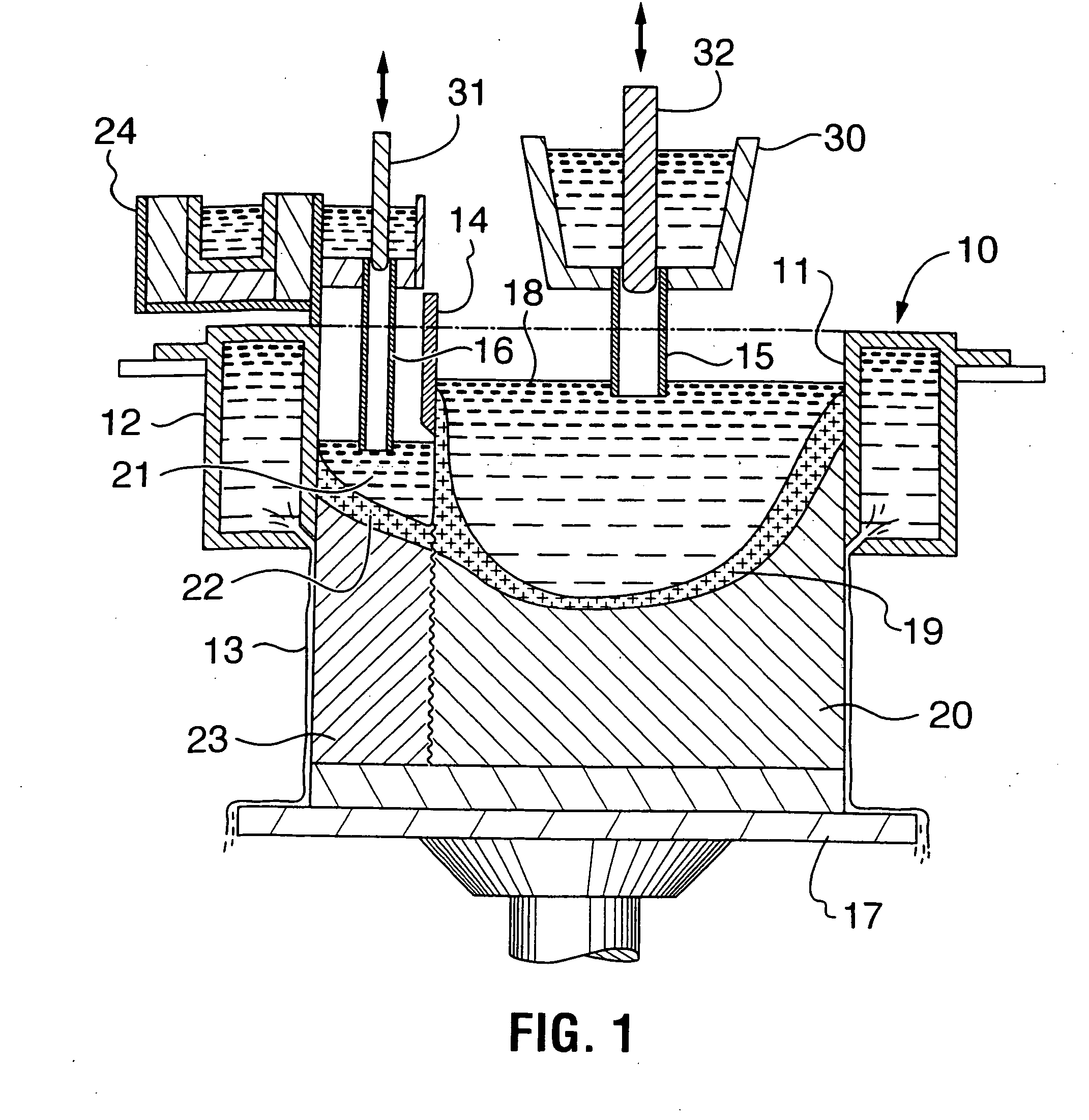 Method for casting composite ingot