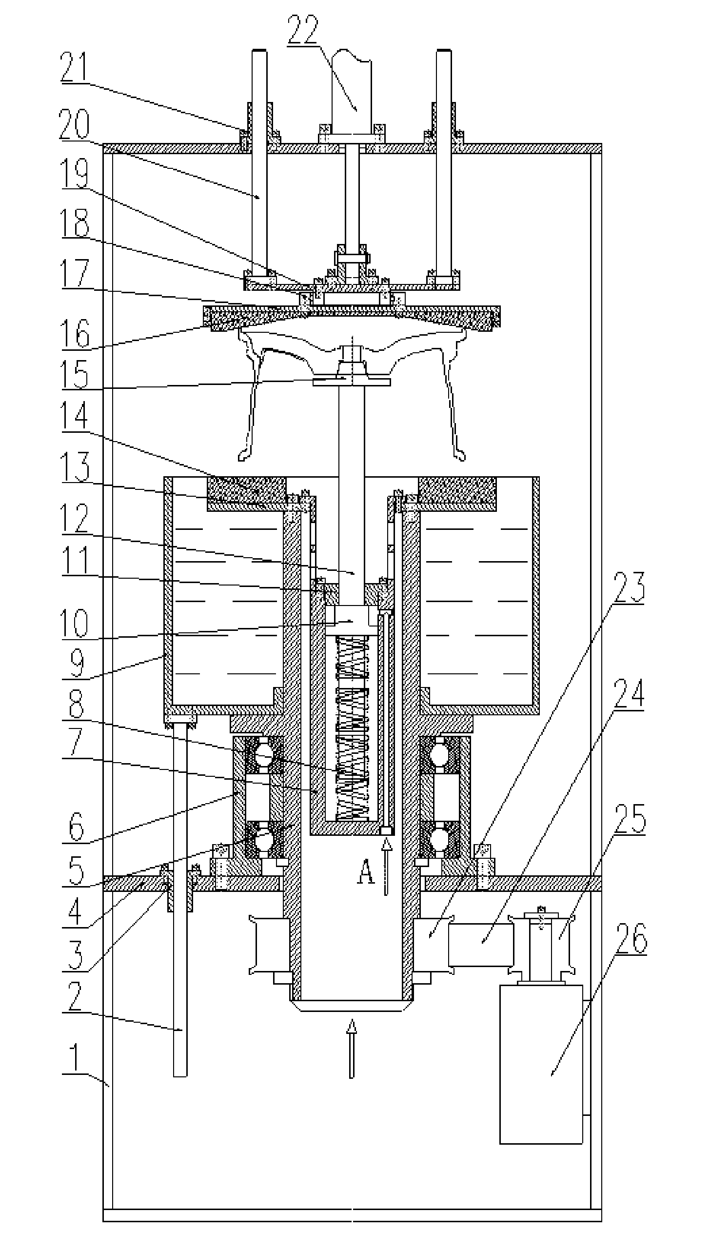 Rotary wheel airtightness detecting machine