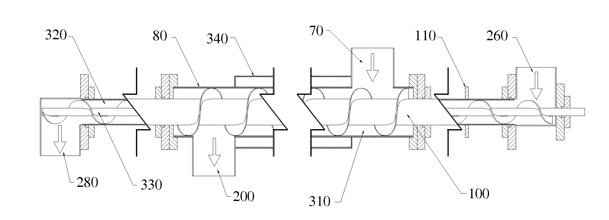 Thermal transfer mechanisms for an auger pyrolysis reactor