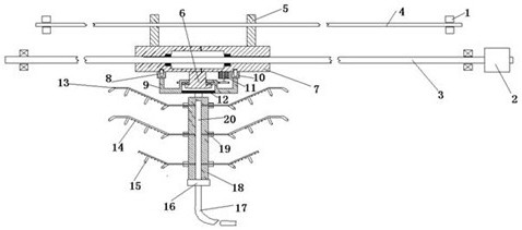 A spraying device for greenhouse planting