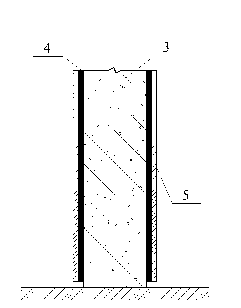 Fiber reinforced plastics-steel composite pipe restricted structural steel high-strength concrete column