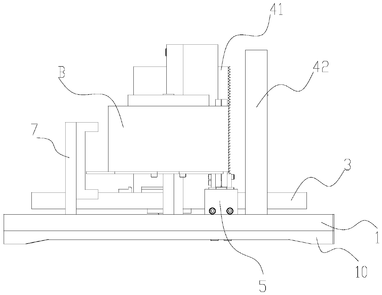 A lev battery pack glue sticking device