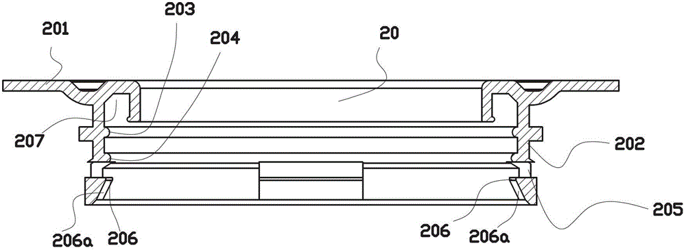 Connecting mechanism of flange and valve, and liner bag and container using connecting mechanism