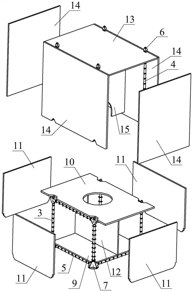 Truss type satellite structure suitable for point type satellite-rocket separation mode