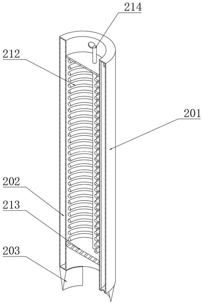 Rock-soil detection device for geological exploration