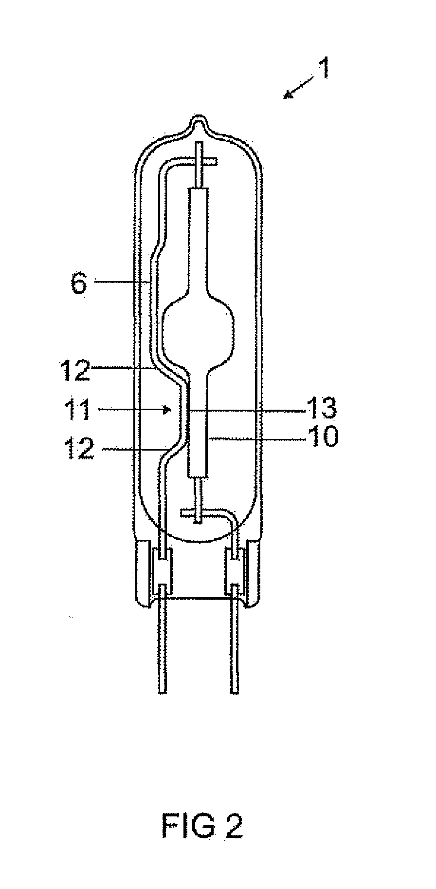 High-pressure discharge lamp with starting aid