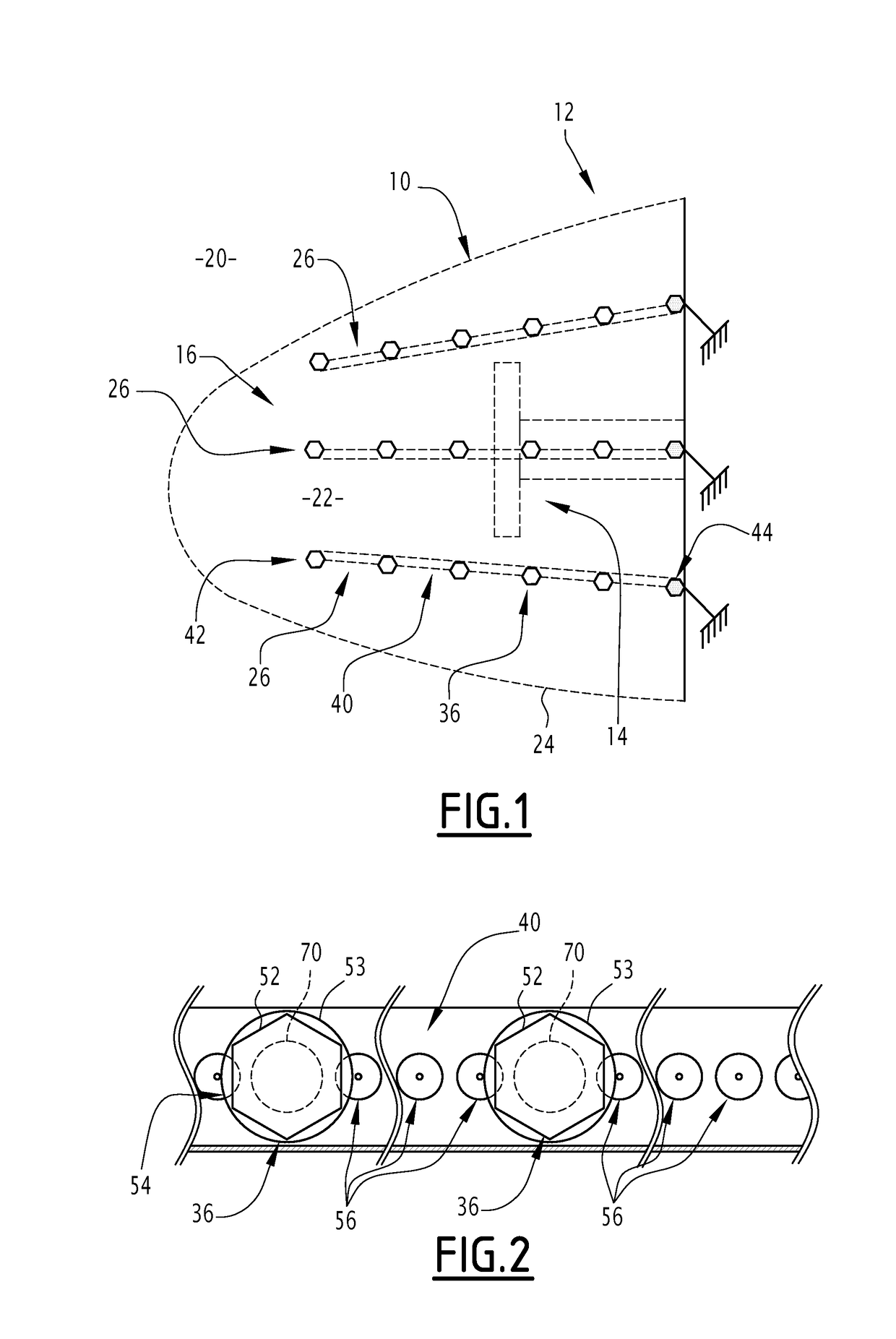 Lightning protection system and associated nose