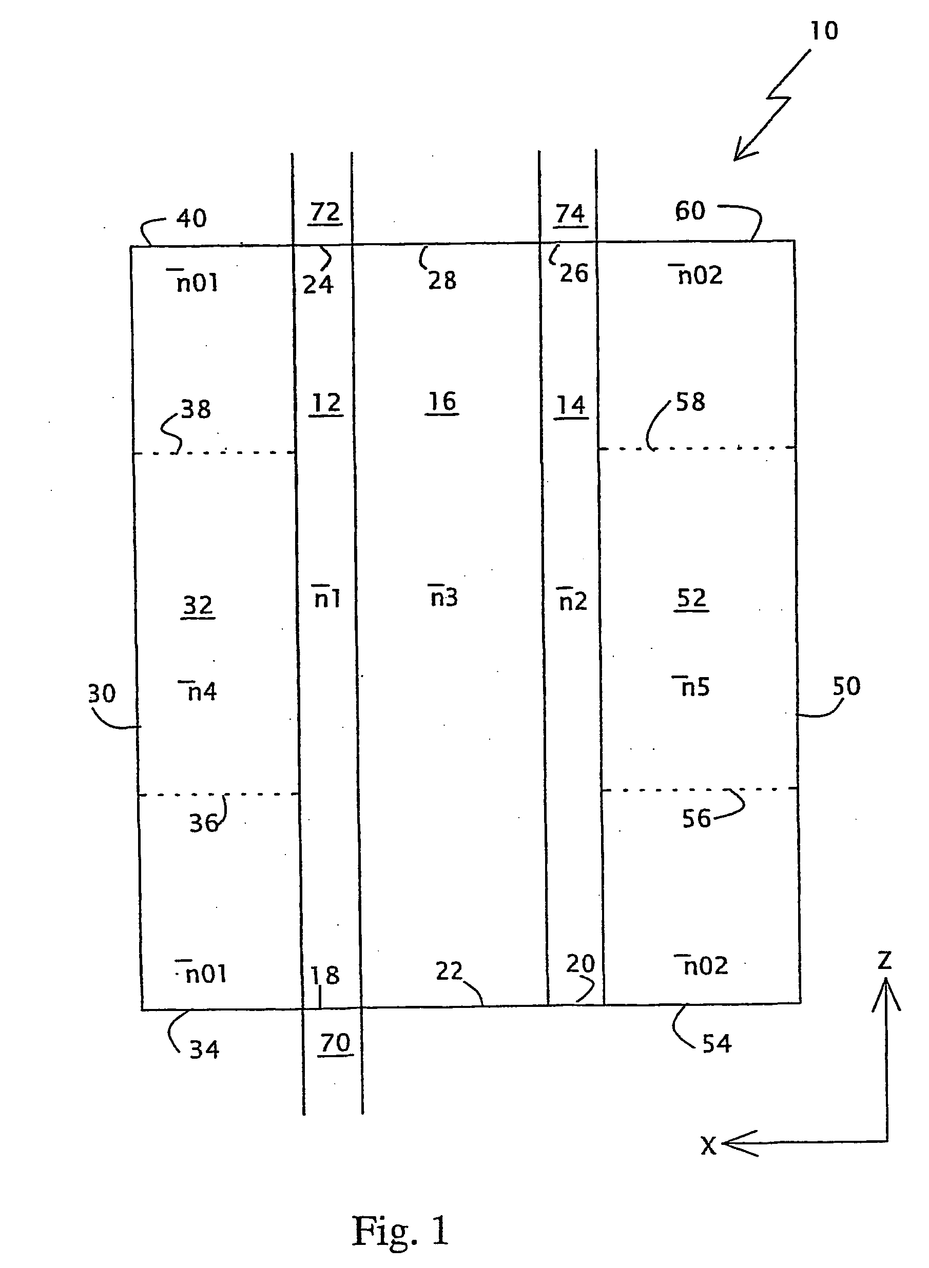 Optical mode coupling devices and an optical switch matrix based thereon