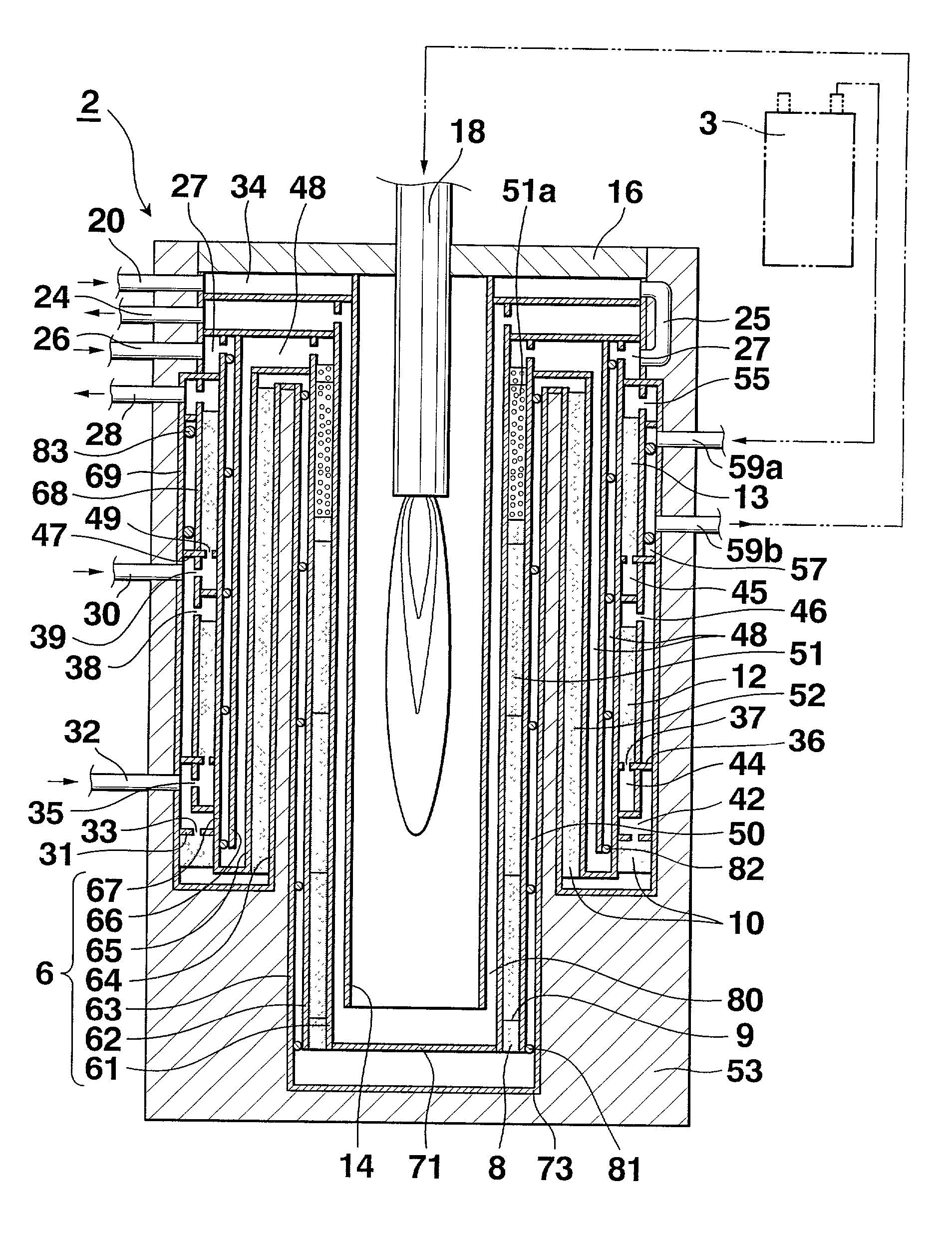 Single-pipe cylinder type reformer