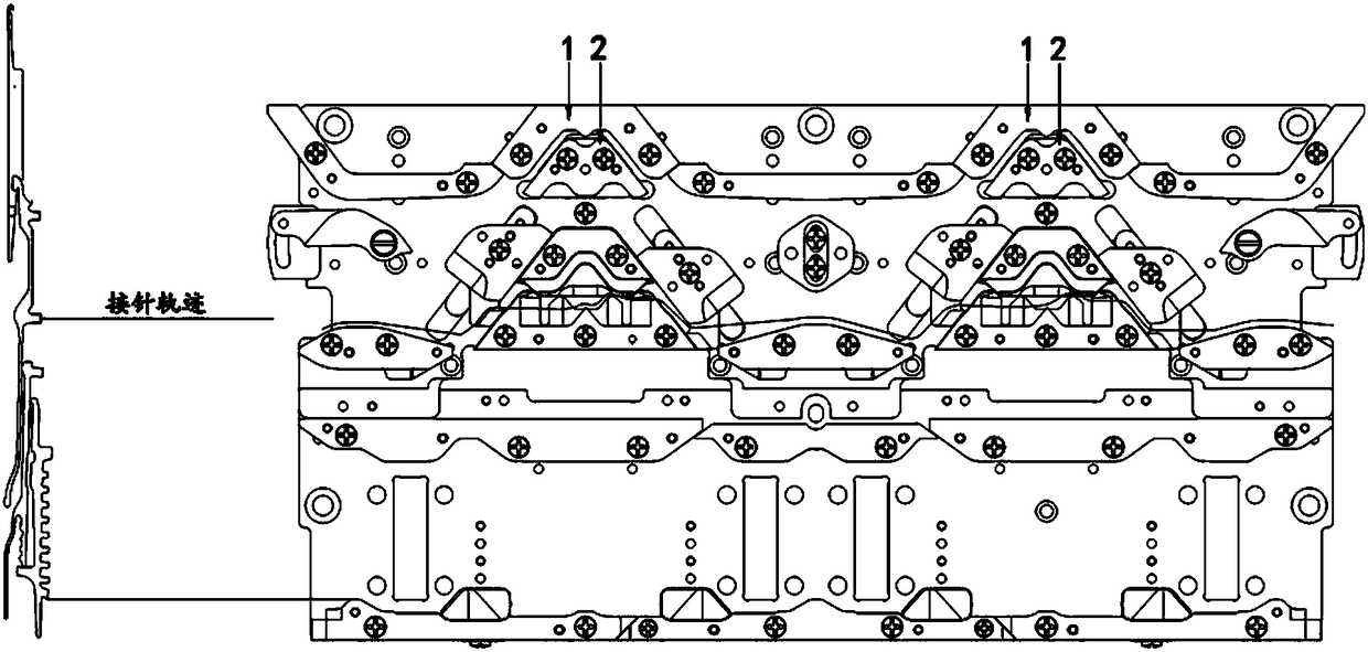 Shortened fender plate of computerized flat knitting machine