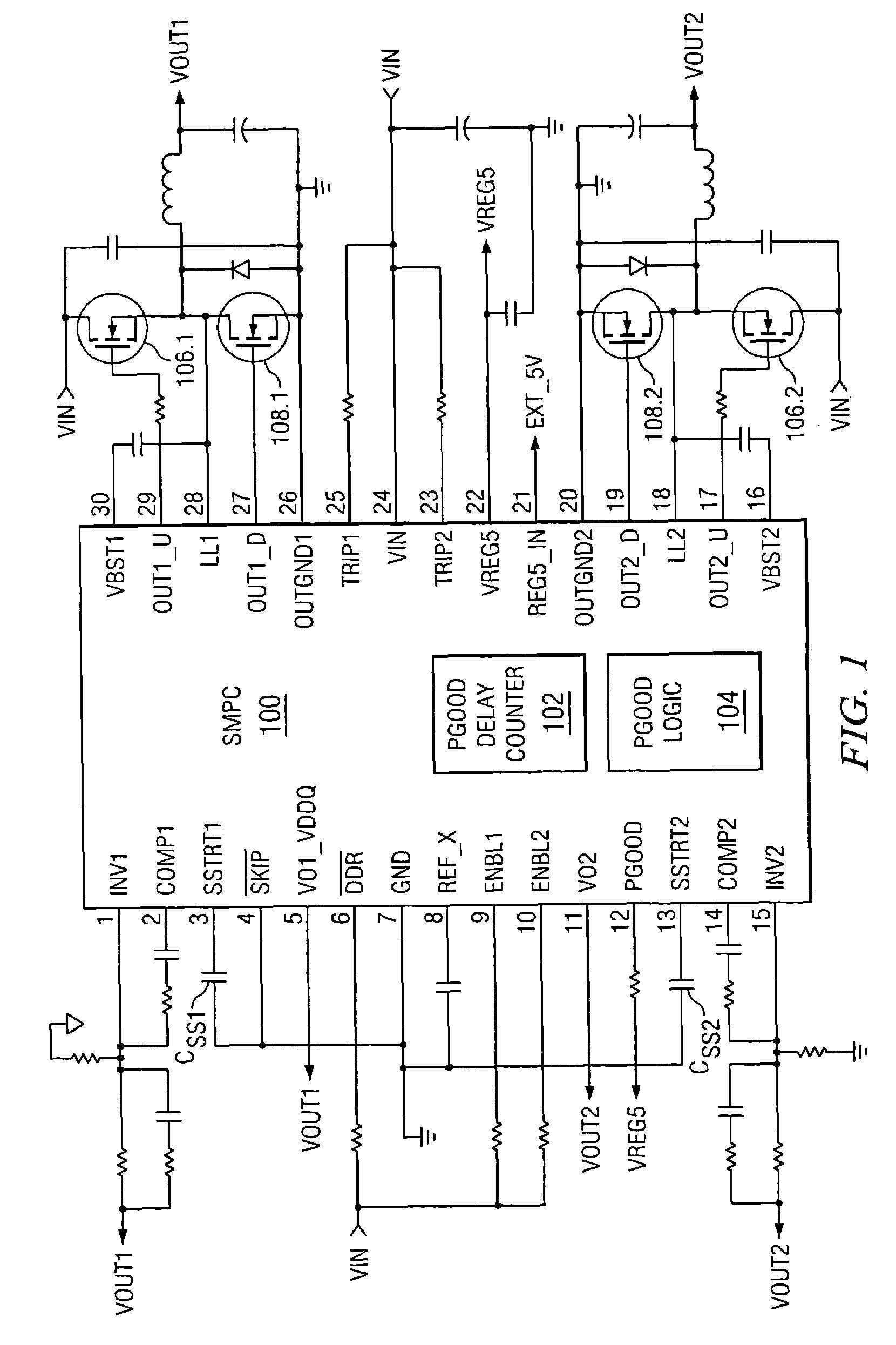 Advanced monitoring algorithm for regulated power systems with single output flag