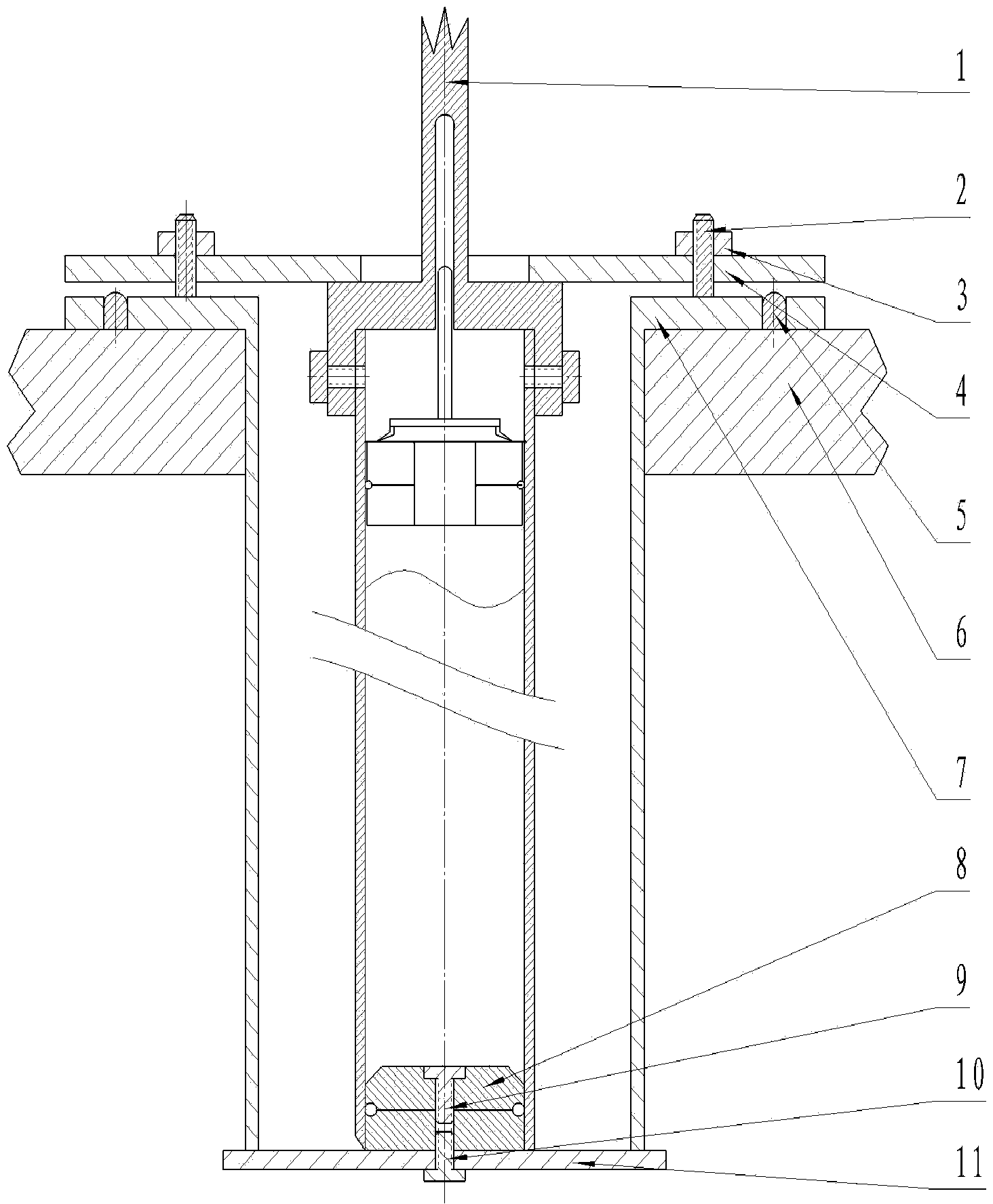 Large-caliber sampling device and system for columnar sediments in lake