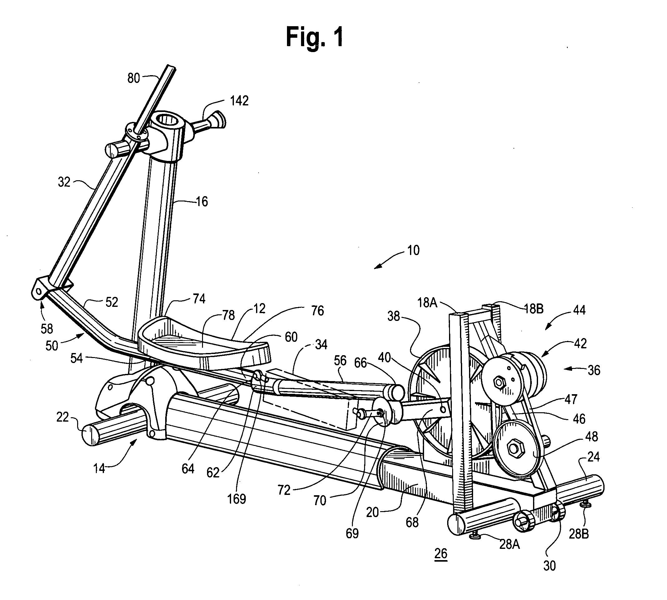 Elliptical step distance measurement