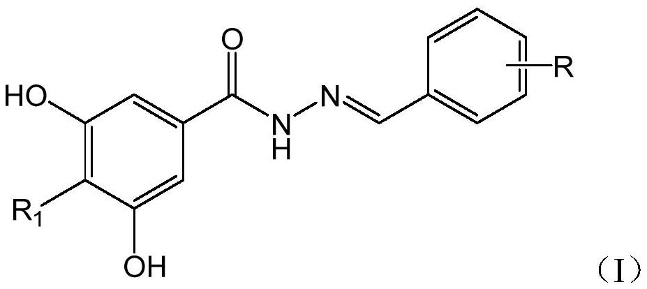 A kind of benzoylhydrazone neuraminidase inhibitor and its preparation method and application