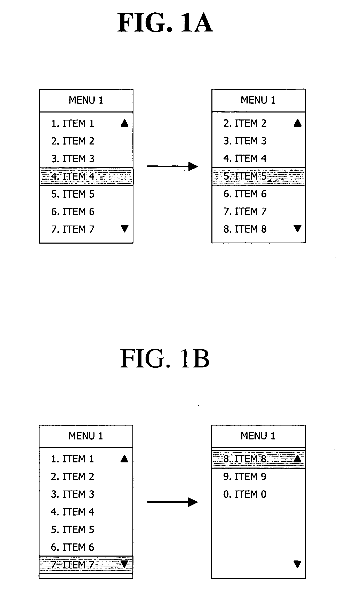 Method and apparatus for navigating a menu in a display unit of an electronic device