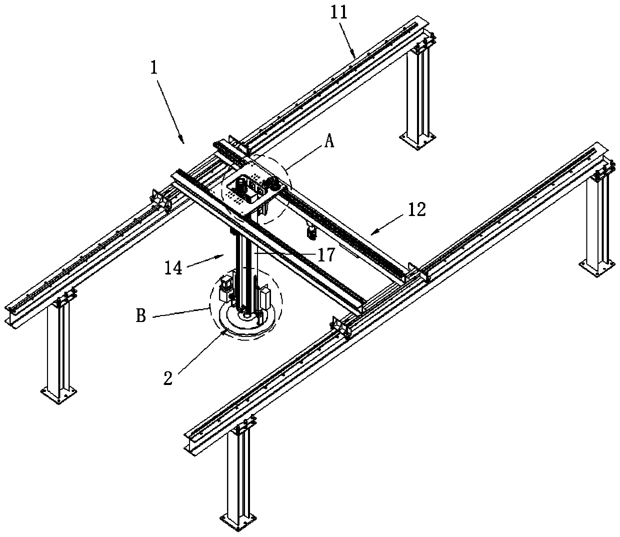 High-precision sucker mechanism used for optical fiber cable machining