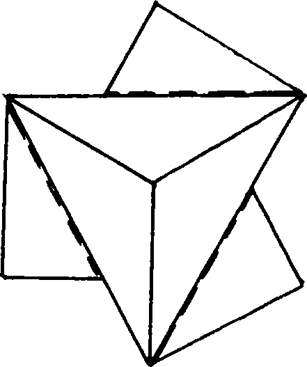 Triangular part plugged-connection stereoscopic shape