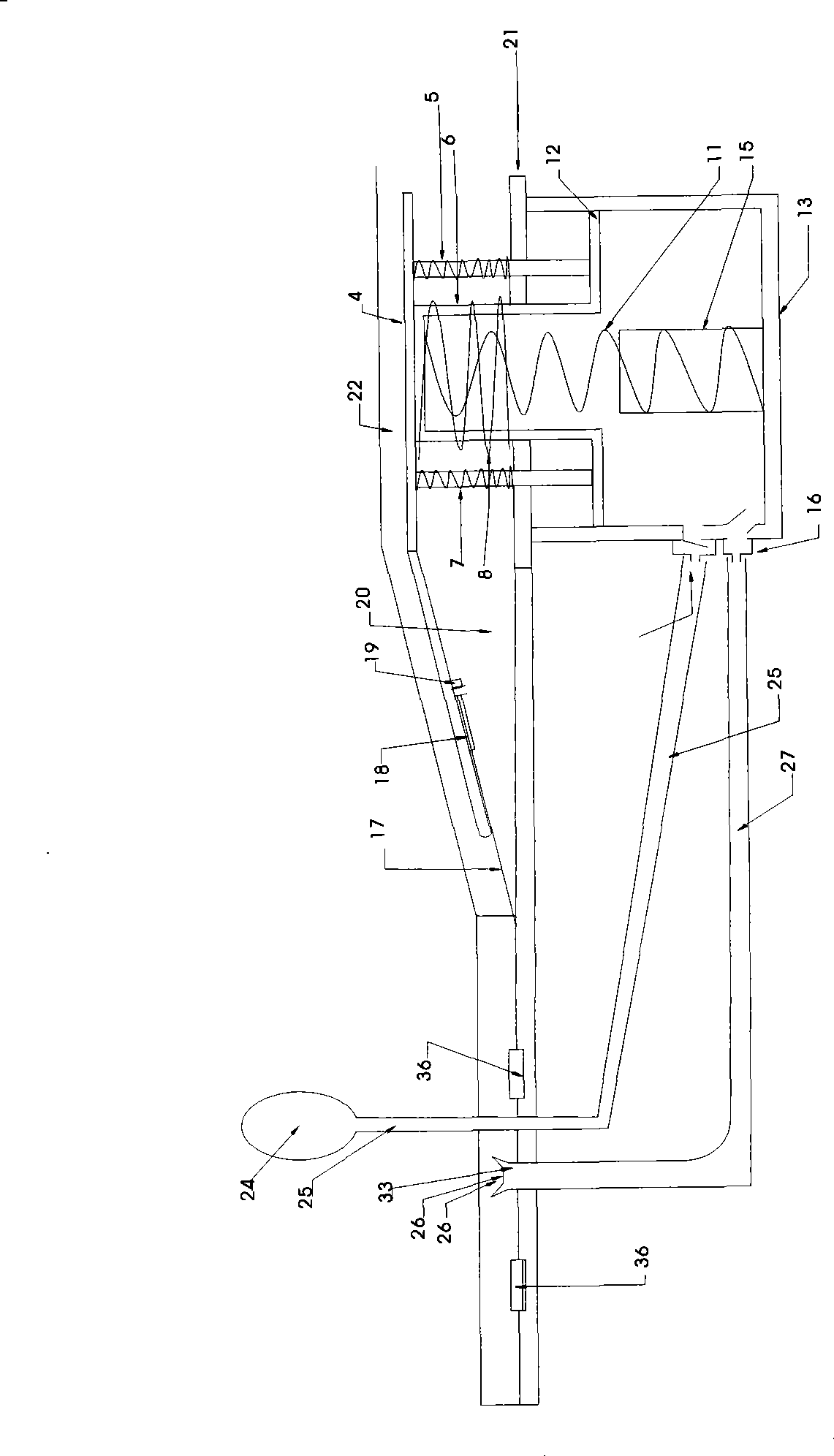 Double-oxygen double-cyclic air-exchanging pressure-reducing boosting shoe